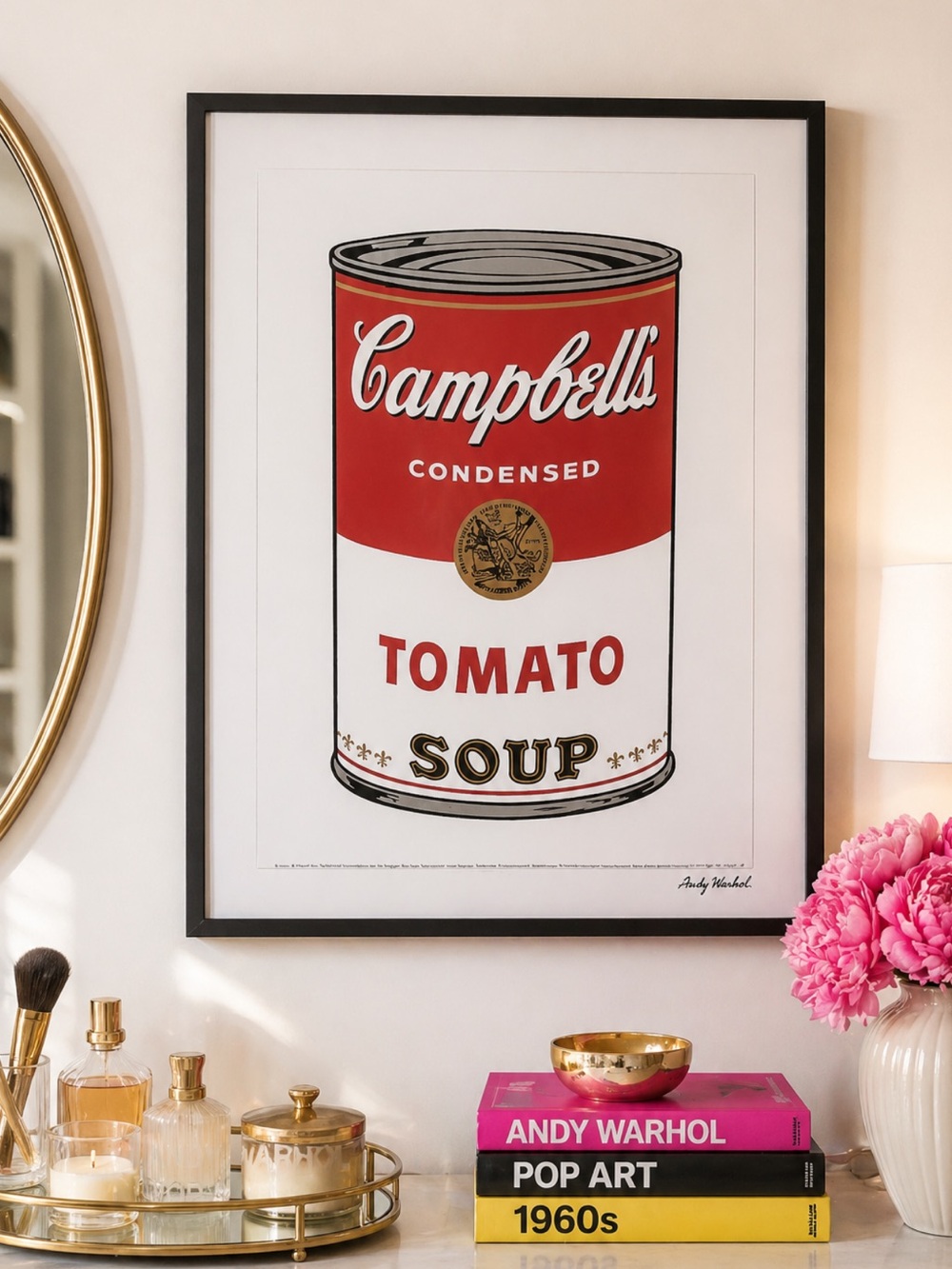 Andy Warhol Red Tomato Soup Framed Art Print